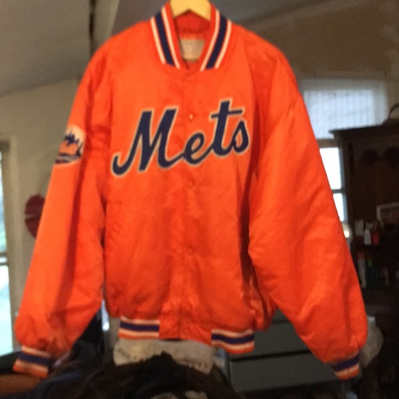 Rare Ny Mets Vintage Orange Satin 